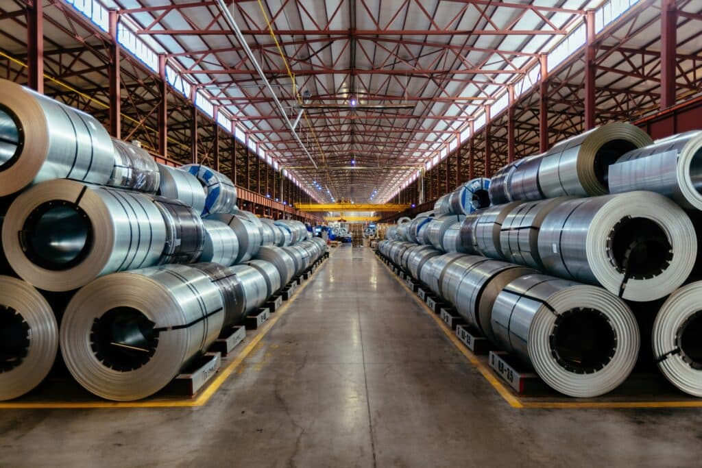 Unpainted Rolled Steel In Factory